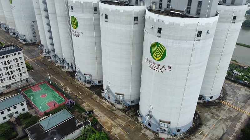 顺德储备粮库外墙喷砂涂料项目