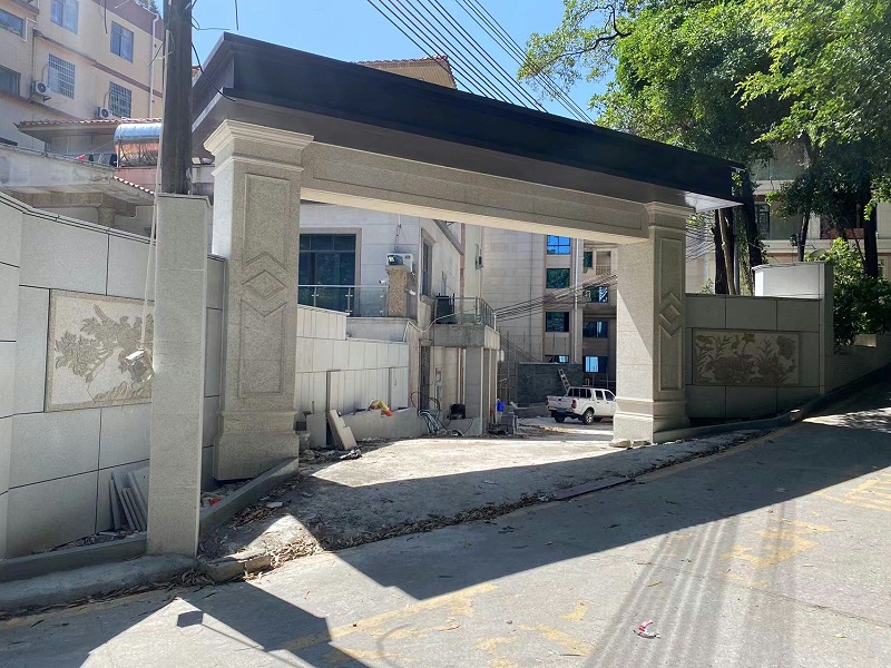 广州天河区龙洞山庄别墅外墙水包砂翻新项目